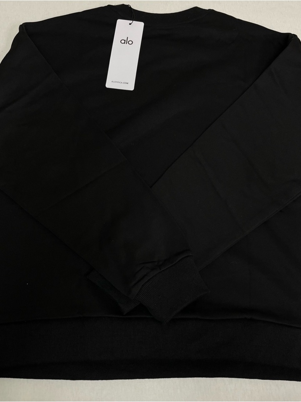 ALO Yoga Accolade Black Crewneck Sweatshirt - Picture 6 of 9